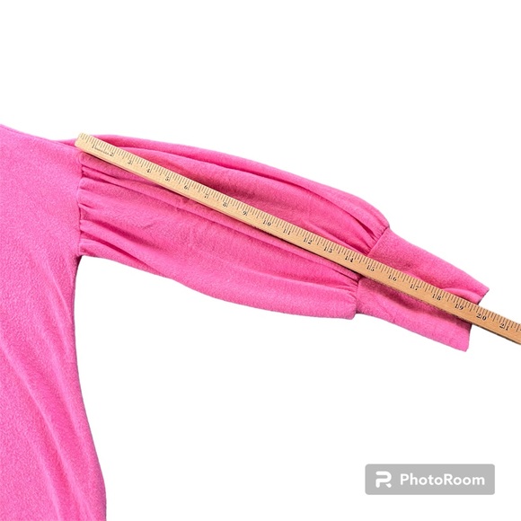 Hailey & Co. Women’s M Pink Long Sleeve High Neck Balloon Sleeve Rayon Sweater - Picture 8 of 13
